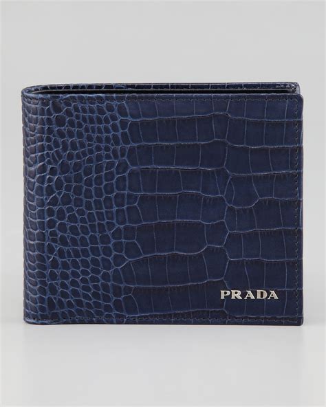 prada alligator wallet|prada wallet.